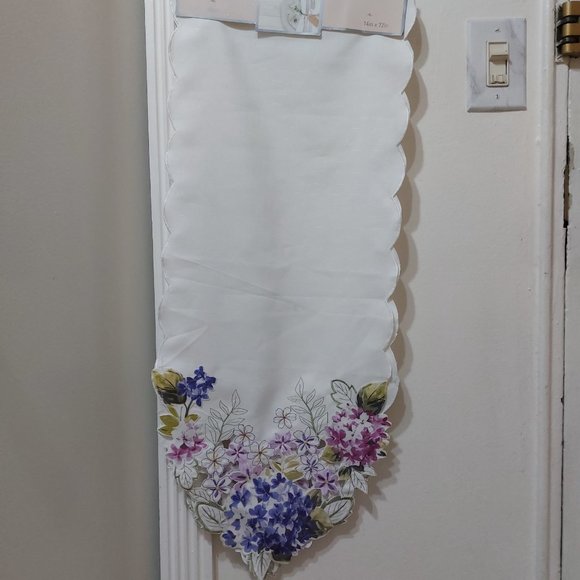 Spring Time Designer Tabletop Fashion Table Runner 14x72 Spr Hydrangea - Picture 6 of 11